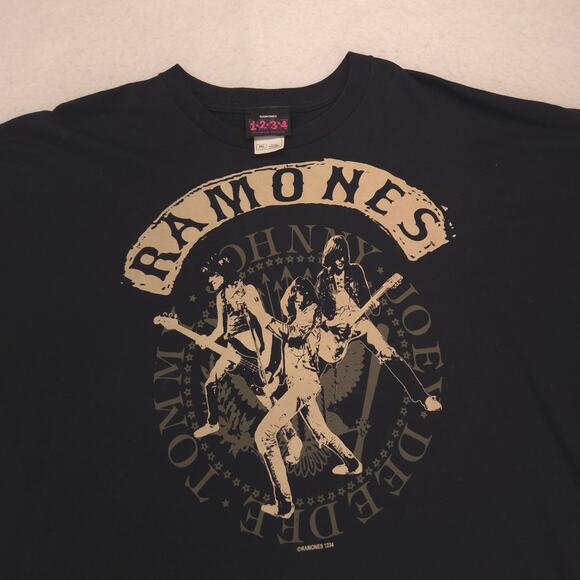Ramones Band Crew Neck Short Sleeve Graphic T Shirt Mens Size 3XL Black - Picture 1 of 9